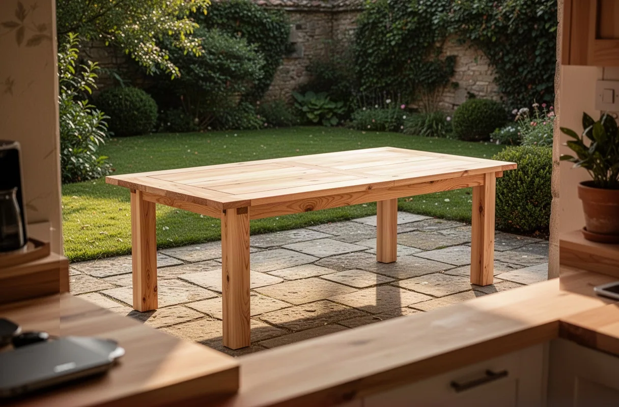 Crafting solid wood garden tables