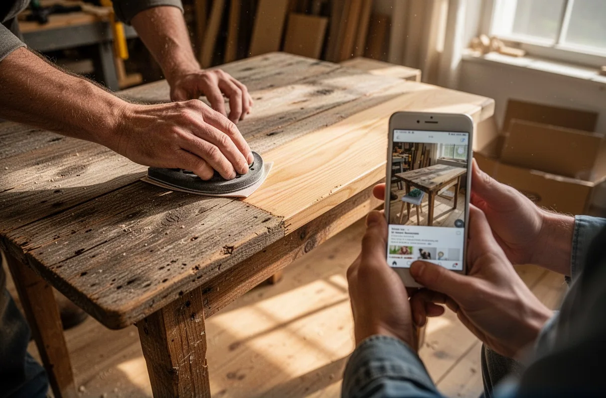 Restoration and renewal of wooden tables